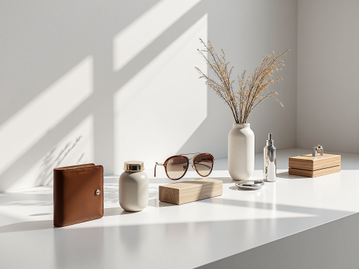 Modern workspace with elegant desk accessories and subtle fragrance presence