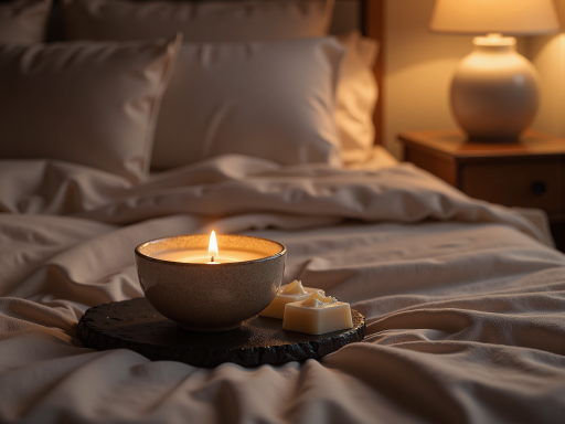 Evening relaxation with warm oriental scents, unwinding after day