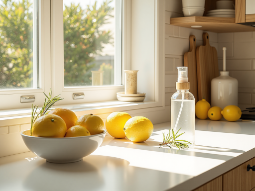 Morning routine with fresh citrus scents, energizing start to day