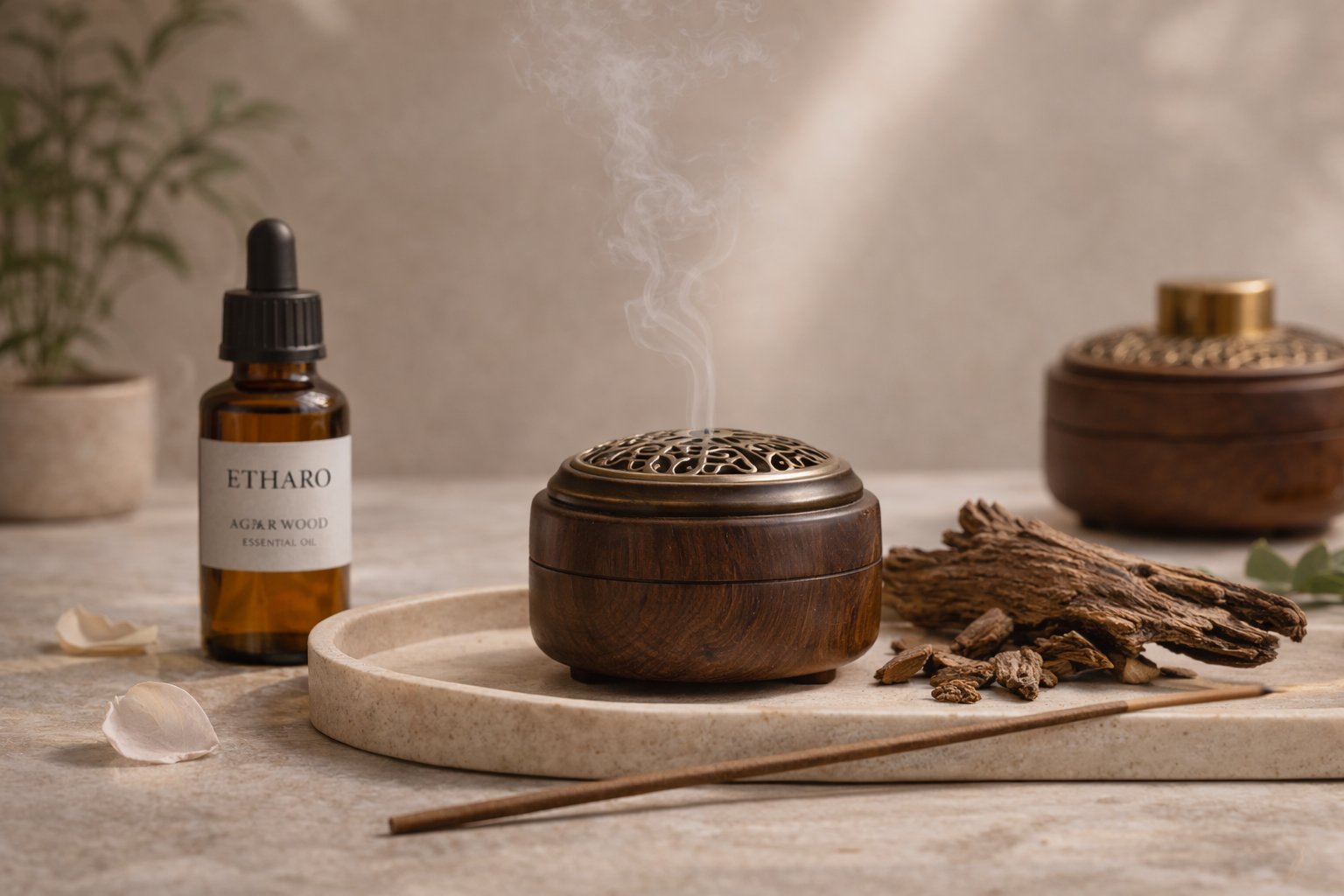 Premium agarwood incense in traditional packaging, cultural significance